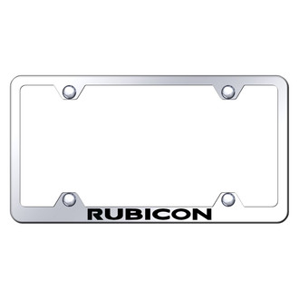 Autogold® - Wide Body Chrome License Plate Frame with Laser Etched Rubicon Logo
