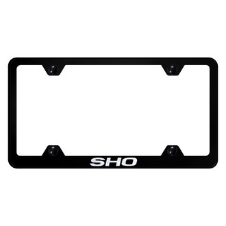 Autogold® - Wide Body Black License Plate Frame with Laser Etched SHO Logo