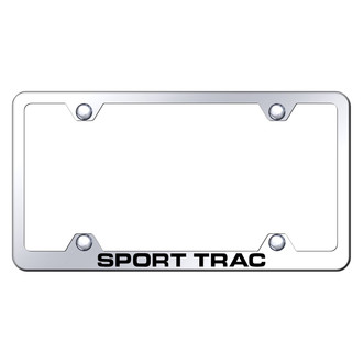 Autogold® - Wide Body Chrome License Plate Frame with Laser Etched Sport Trac Logo
