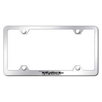 Autogold® - Wide Body Chrome License Plate Frame with Laser Etched Trail Boss Logo
