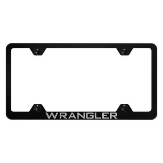 Autogold® - Wide Body License Plate Frame with Laser Etched Wrangler Logo
