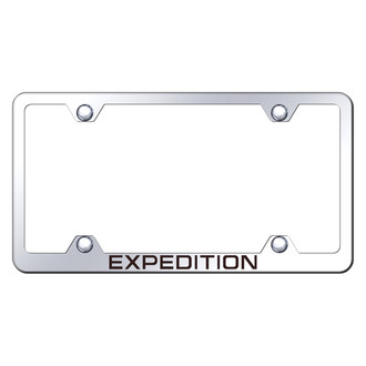 Autogold® - Wide Body Chrome License Plate Frame with Laser Etched Expedition Logo