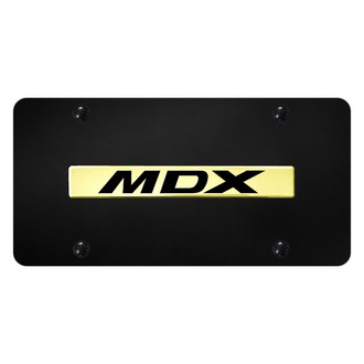 Autogold® - Black License Plate with 3D Gold MDX Logo