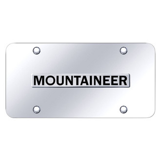 Autogold® - Chrome License Plate with 3D Chrome Mountaineer Logo