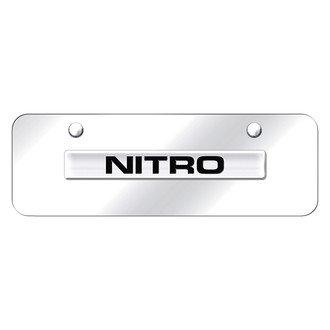 Autogold® - Chrome Mini Size License Plate with 3D Chrome Nitro Logo