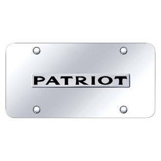 Autogold® - Chrome License Plate with 3D Chrome Patriot Logo