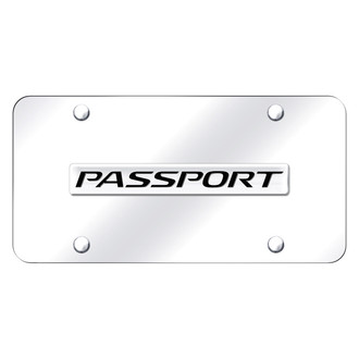 Autogold® - Chrome License Plate with 3D Chrome Passport Logo