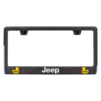 Autogold® - UV Printed License Plate Frame with Jeep 2 Ducks Logo