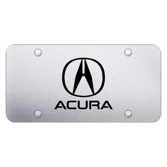 Autogold® - Brushed License Plate with Laser Etched Acura Logo and Emblem