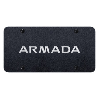 Autogold® - Rugged Black License Plate with Laser Etched Armada Logo