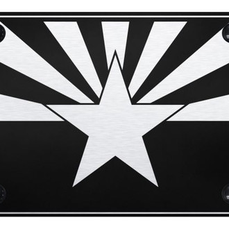 Autogold® - License Plate with Laser Etched Arizona Subdued Flag Logo
