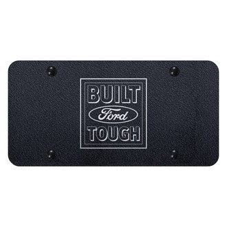 Autogold® - Rugged Black License Plate with Laser Etched Built Ford Tough Logo