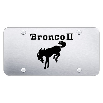 Autogold® - Brushed License Plate with Laser Etched Bronco II Logo