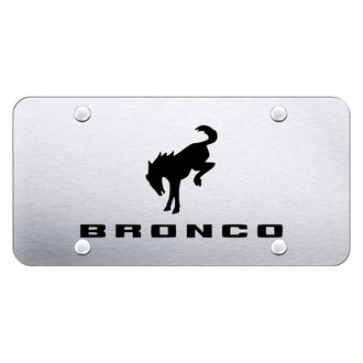 Autogold® - Brushed License Plate with Laser Etched Bronco 2020 Logo