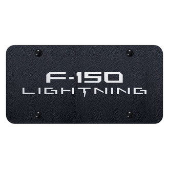 Autogold® - Rugged Black License Plate with Laser Etched F-150 Lightning Logo