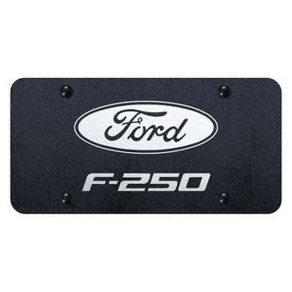 Autogold® - Rugged Black License Plate with Laser Etched F-250 Logo