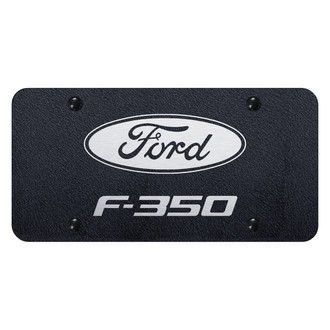 Autogold® - Rugged Black License Plate with Laser Etched F-350 Logo