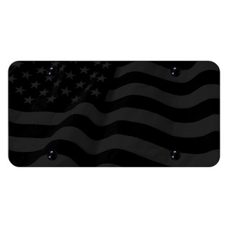 Autogold® - UV Printed License Plate with 3D USA Flag Logo
