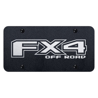 Autogold® - Rugged Black License Plate with Laser Etched FX4 Logo