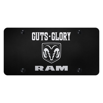 Autogold® - License Plate with Laser Etched Guts-Glory-Ram Logo