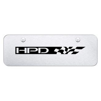 Autogold® - Brushed Mini Size License Plate with Laser Etched HPD Logo