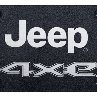 Autogold® - Rugged Black License Plate with Laser Etched Jeep 4xe Logo