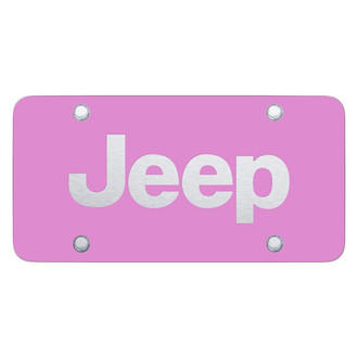 Autogold® - Pink License Plate with Laser Etched Jeep Logo