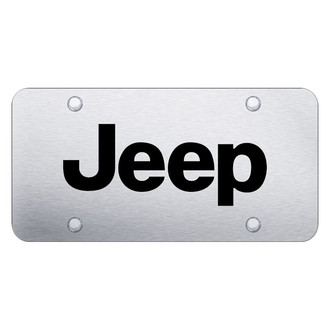Autogold® - Brushed License Plate with Laser Etched Jeep Logo
