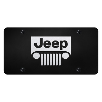 Autogold® - License Plate with Laser Etched Jeep Grill Logo