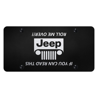 Autogold® - License Plate with Laser Etched Jeep Grill (Roll) Logo