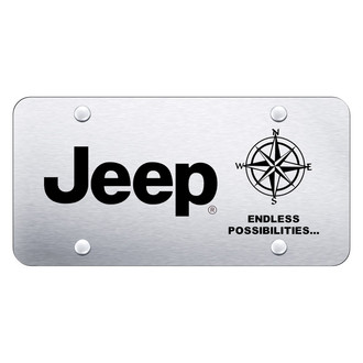 Autogold® - Brushed License Plate with Laser Etched Jeep Endless Logo