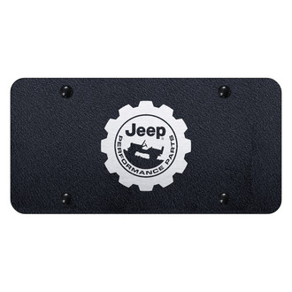 Autogold® - Rugged Black License Plate with Laser Etched Jeep Performance Logo
