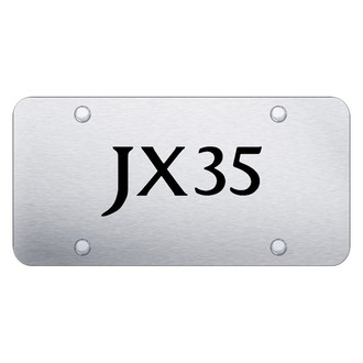 Autogold® - Chrome License Plate with Laser Etched JX35 Logo