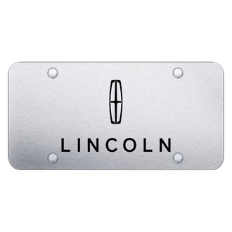 Autogold® - Brushed License Plate with Laser Etched Lincoln Logo