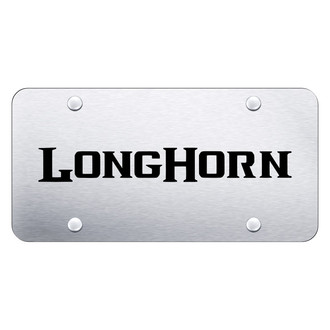 Autogold® - Brushed License Plate with Laser Etched Longhorn Logo