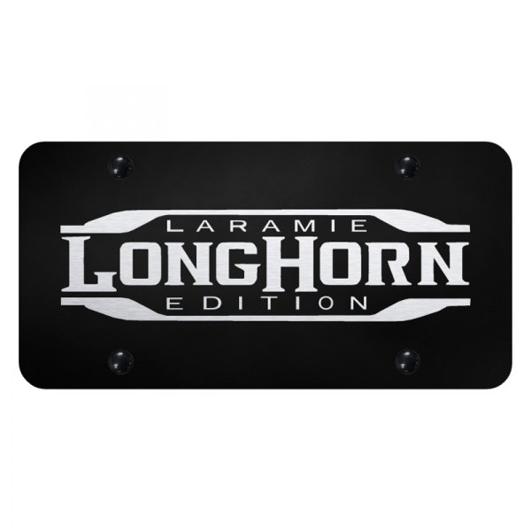 Autogold® - License Plate with Laser Etched Longhorn Laramie Logo
