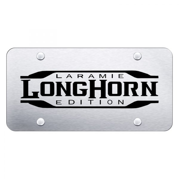 Autogold® - License Plate with Laser Etched Longhorn Laramie Logo