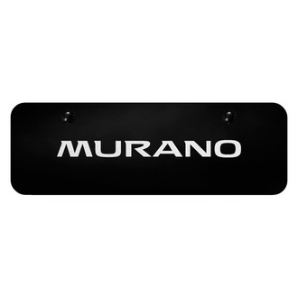 Autogold® - Black Mini Size License Plate with Laser Etched Murano Logo