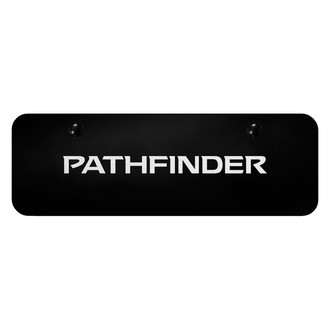 Autogold® - Black Mini Size License Plate with Laser Etched Pathfinder Logo