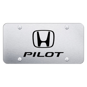 Autogold® - Brushed License Plate with Laser Etched Pilot Logo