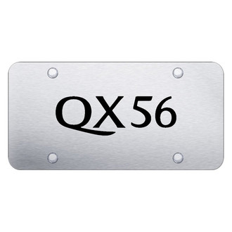 Autogold® - Chrome License Plate with Laser Etched QX56 Logo