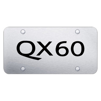Autogold® - Brushed License Plate with Laser Etched QX60 Logo