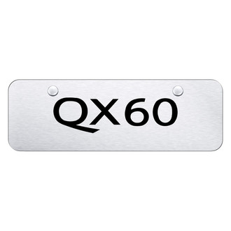 Autogold® - Brushed Mini Size License Plate with Laser Etched QX60 Logo