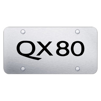 Autogold® - Brushed License Plate with Laser Etched QX80 Logo