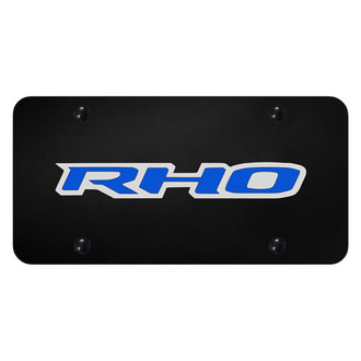 Autogold® - UV Printed Black License Plate with Blue RHO Logo