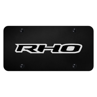 Autogold® - UV Printed Black License Plate with RHO Logo