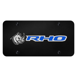 Autogold® - UV Printed Black License Plate with RHO Head Logo