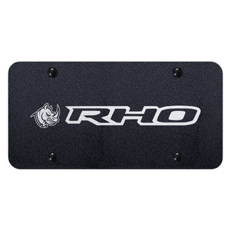 Autogold® - Rugged Black License Plate with Laser Etched RHO Head Logo