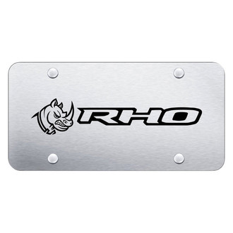 Autogold® - Brushed License Plate with Laser Etched RHO Head Logo