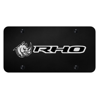 Autogold® - UV Printed Black License Plate with Black RHO Head Logo